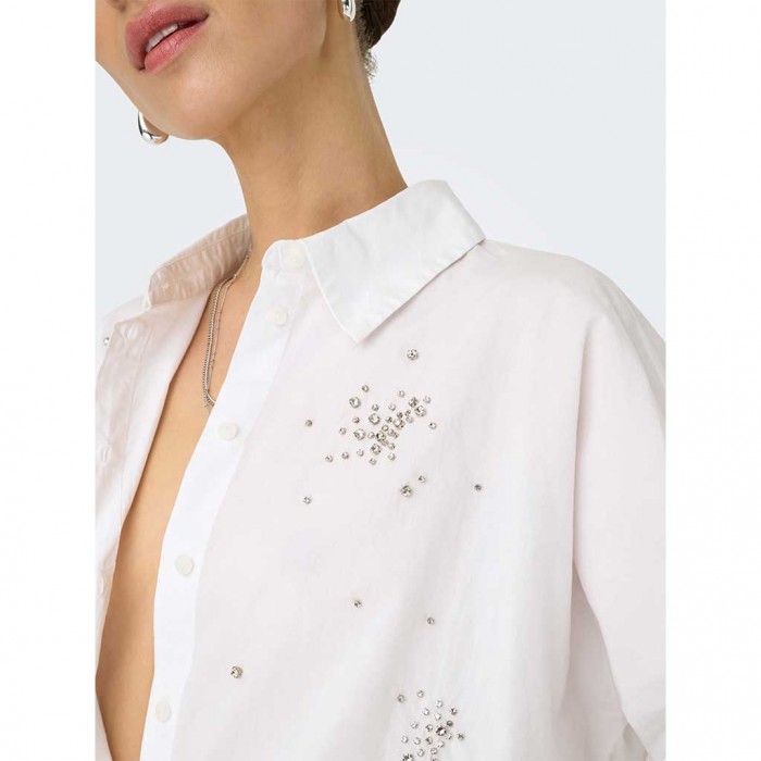 ONLY ONLNEW GRAC EMINI LIFE LS ST SHIRT CCWVN WHITE