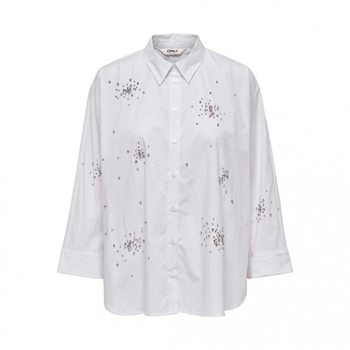 ONLY ONLNEW GRAC EMINI LIFE LS ST SHIRT CCWVN WHITE