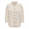 ONLY ONLGRACE L/S RHINESTONE COL SHIRT PNT BEIGE ONLY ONLGRACE L/S RHINESTONE COL SHIRT PNT BEIGE
