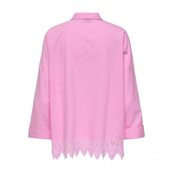 ONLY ONLGRACES TULUM LS EMB SHIRT WVN PINK