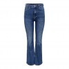 ONLY ONLLUNA HW FLARED DNM DIABOX DARK BLUE DENIM