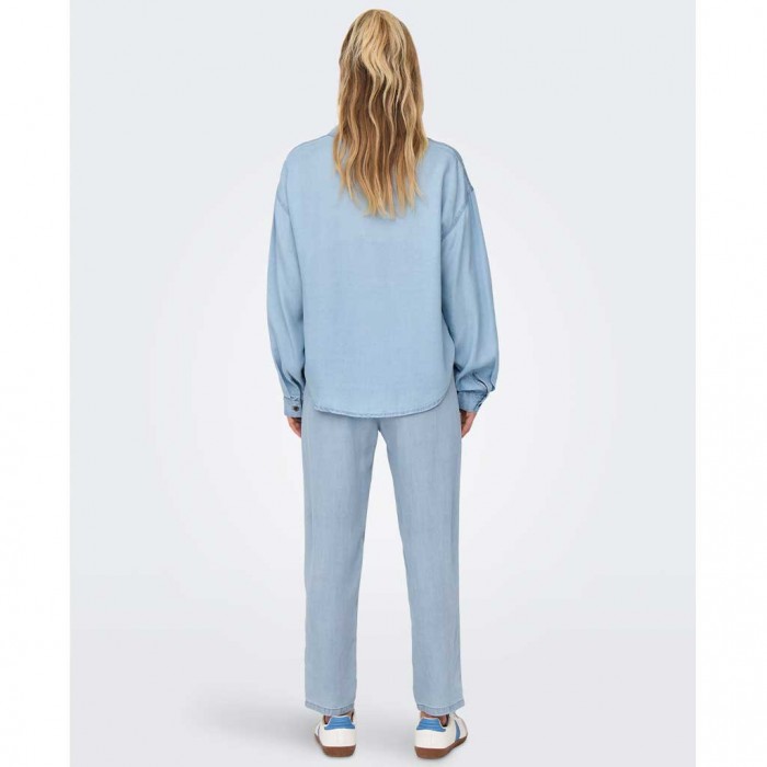 ONLY ONLCHARIS LIFE LS SHIRT CC WVN LIGHT BLUE DENIM
