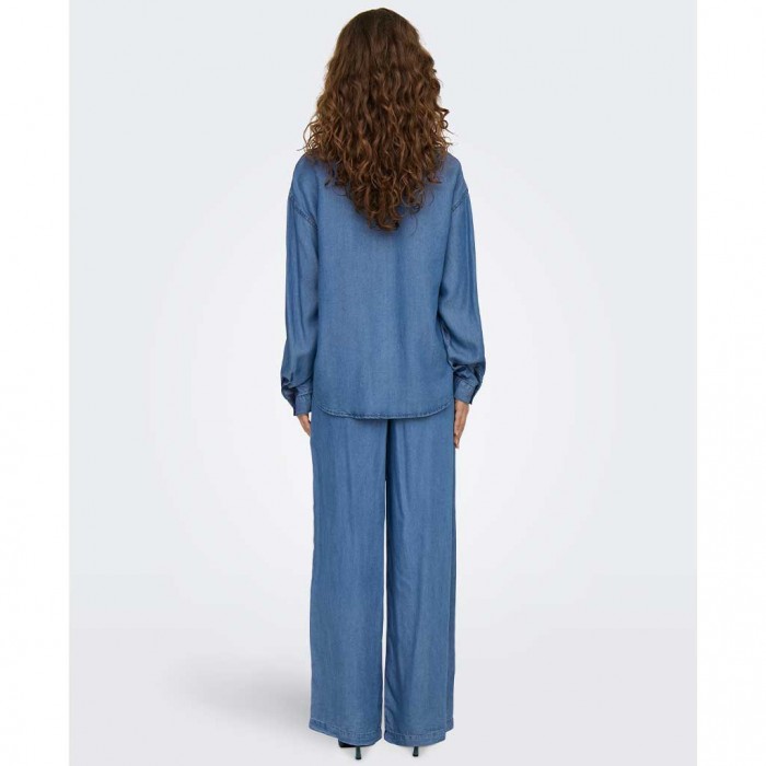 ONLY ONLCHARIS LIFE LS SHIRT CC WVN MEDIUM BLUE DENIM
