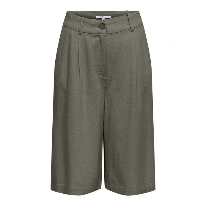 ONLY ONLGOA HW LINEN BL LONG SHORTS CC TLR OLIVE