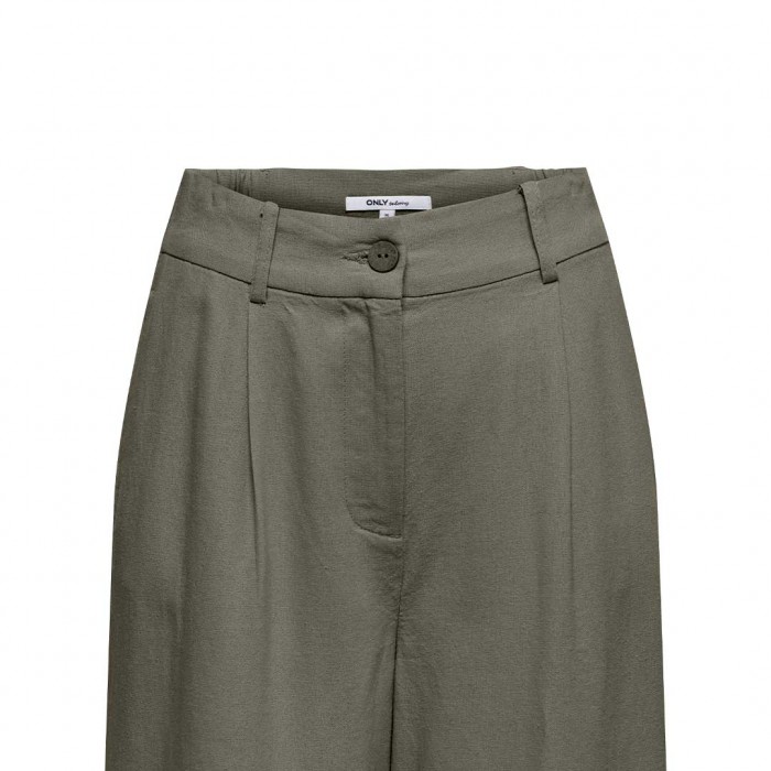 ONLY ONLGOA HW LINEN BL LONG SHORTS CC TLR OLIVE