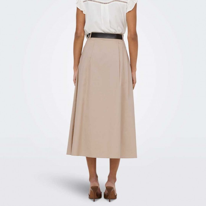 ONLY ONLZORA HW LONG BELT SKIRT PNT BEIGE