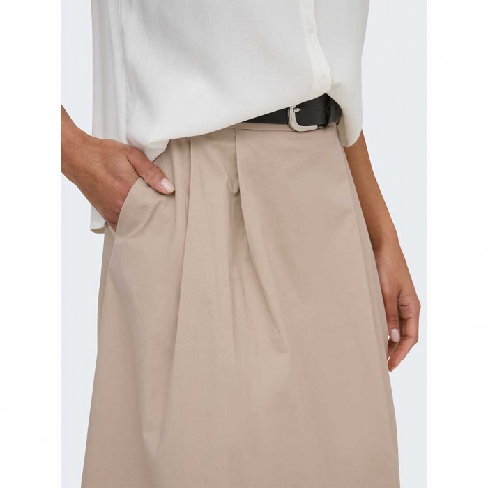 ONLY ONLZORA HW LONG BELT SKIRT PNT BEIGE