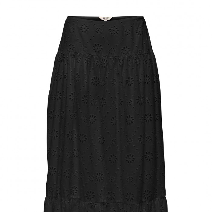 ONLY ONLALITHEA LONG EMB SKIRT WVN BLACK