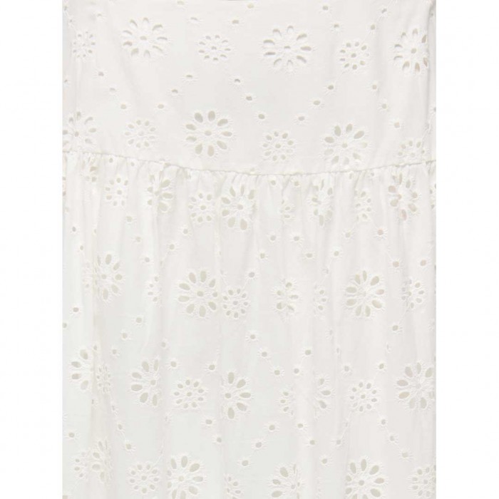 ONLY ONLALITHEA LONG EMB SKIRT WVN BRIGHT WHITE