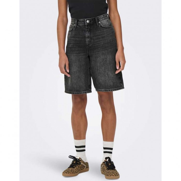 ONLY ONLSONNY HW WIDE DNM SHORTS NOOS WASHED BLACK