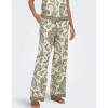 ONLY ONLLIANA LEYA PULL UP PAISLEY PANT WVN GREEN