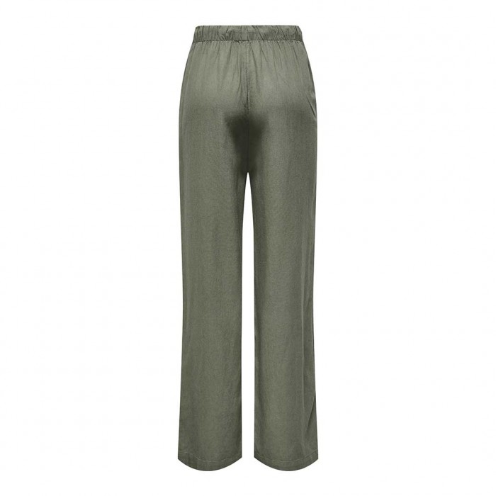 ONLY ONLGOA MW LINEN BL PULL-UP PANT CC PNT GREEN