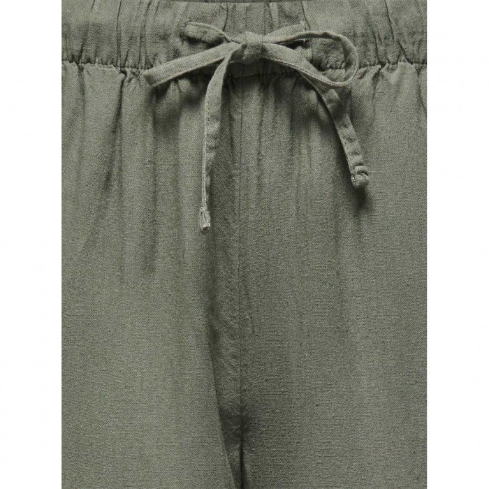 ONLY ONLGOA MW LINEN BL PULL-UP PANT CC PNT GREEN