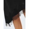 ONLY ONLFARAYA SATIN LACE SKIRT WVN BLACK