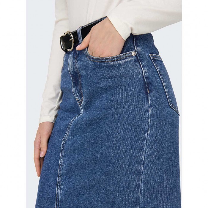 ONLY ONLSIRI FRONT SLIT SKIRT DNM GUA NOOS BLUE