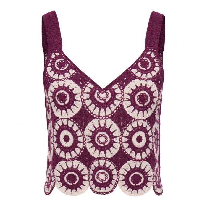 ONLY ONLYVONNE S/L TOP JRS BORDO