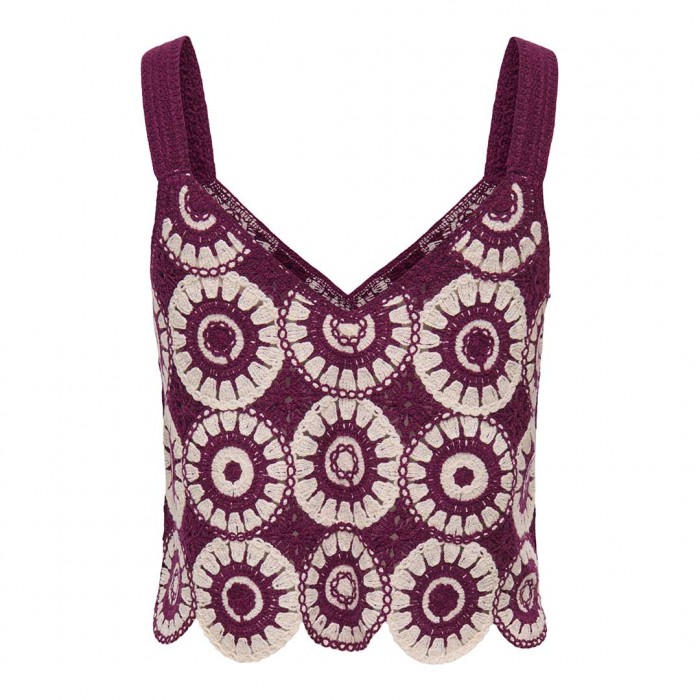 ONLY ONLYVONNE S/L TOP JRS BORDO ONLY ONLYVONNE S/L TOP JRS BORDO