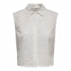 ONLY ONLALITHEA SL SHORT EMB SHIRT WVN WHITE