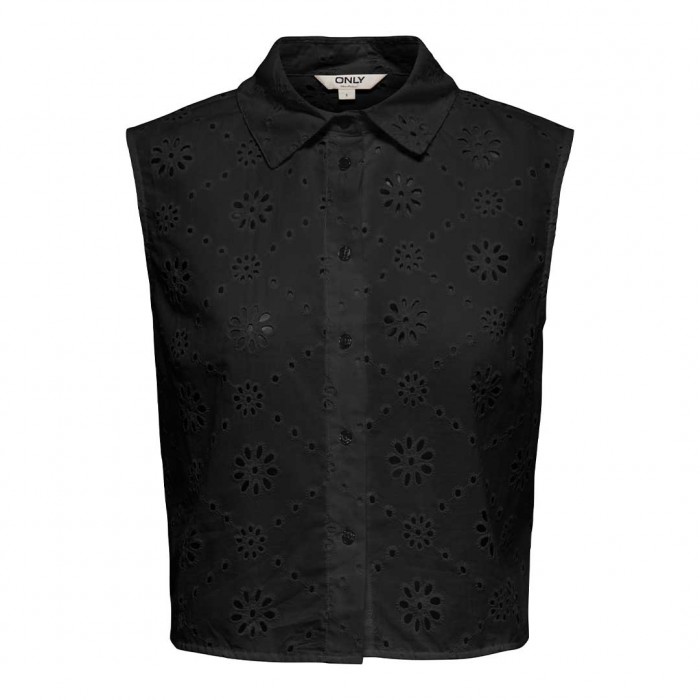 ONLY ONLALITHEA SL SHORT EMB SHIRT WVN BLACK