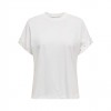 ONLY ONLOLIVIA LIFE S/S LOOSE O-NECK TOP JRS WHITE ONLY ONLOLIVIA LIFE S/S LOOSE O-NECK TOP JRS WHITE