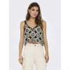 ONLY ONLYVONNE S/L TOP JRS BLACK/WHITE ONLY ONLYVONNE S/L TOP JRS BLACK/WHITE