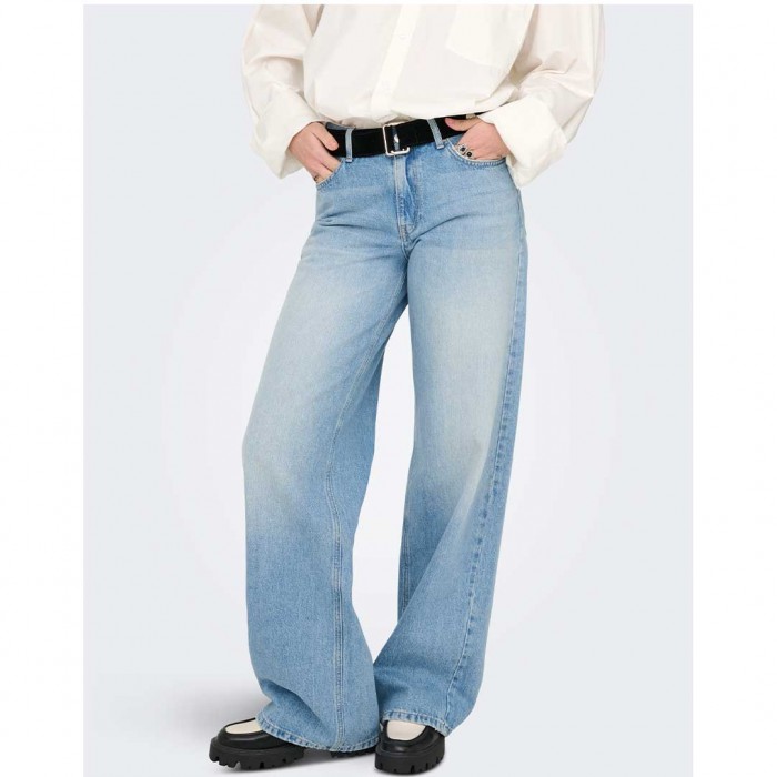 ONLY ONLMAYA MW WIDE DNM DOT445 LIGHT BLUE