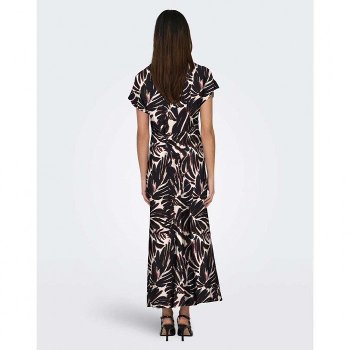 ONLY ONLNOVA LIFE VIS MOLLIE LONG DRESS WVN BLACK