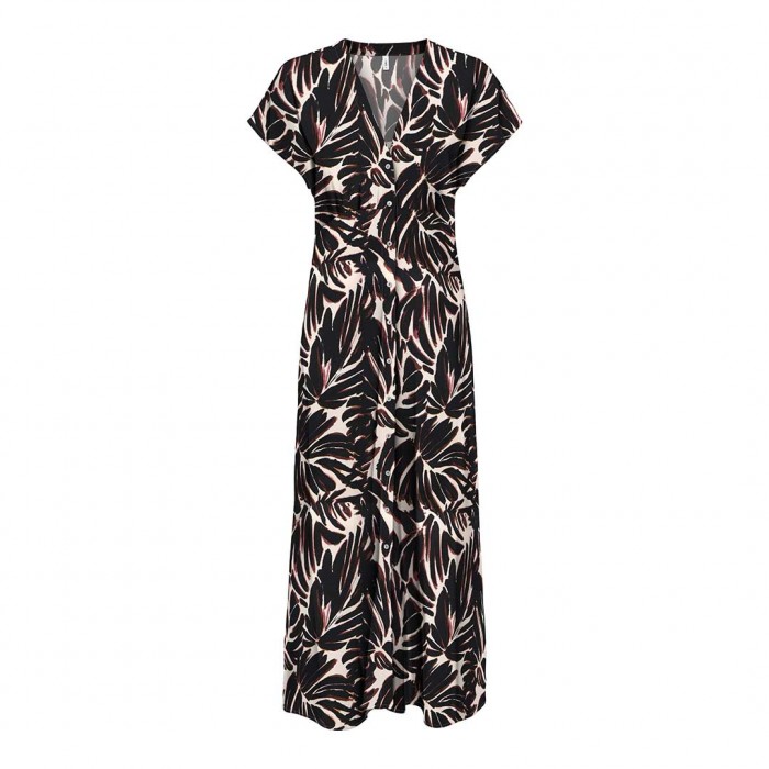 ONLY ONLNOVA LIFE VIS MOLLIE LONG DRESS WVN BLACK