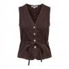 ONLY ONLSILLA S/L BELT WAISTCOAT PNT BROWN