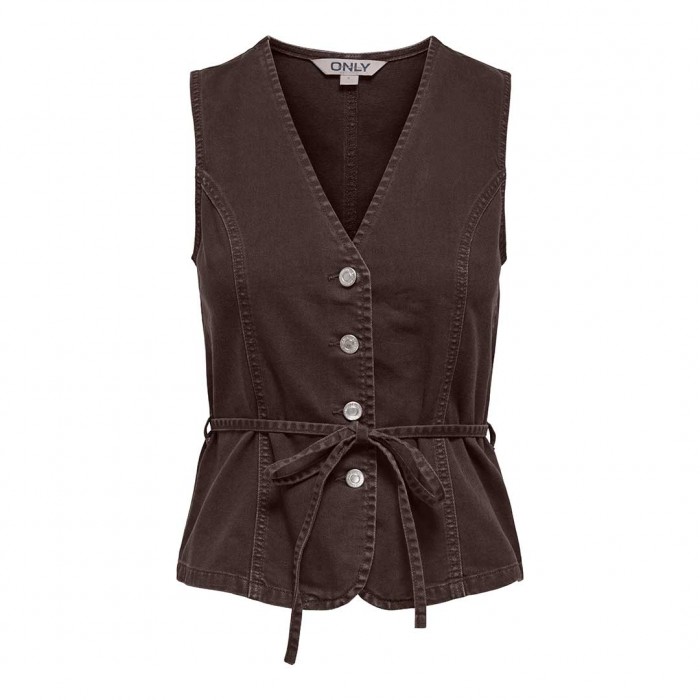 ONLY ONLSILLA S/L BELT WAISTCOAT PNT BROWN