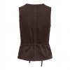 ONLY ONLSILLA S/L BELT WAISTCOAT PNT BROWN