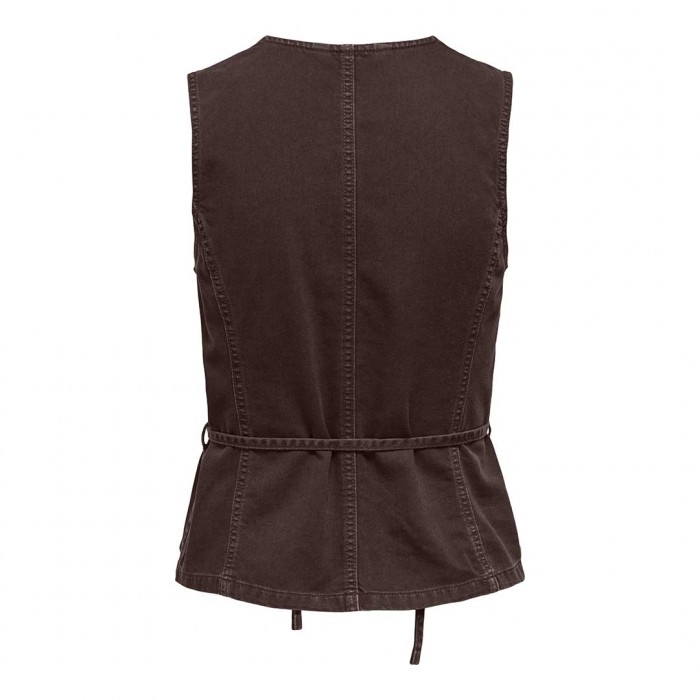 ONLY ONLSILLA S/L BELT WAISTCOAT PNT BROWN