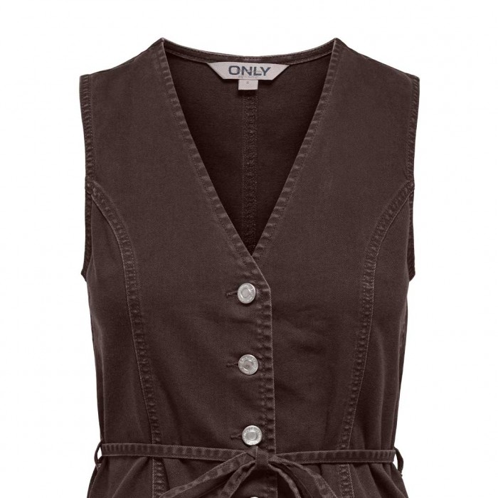 ONLY ONLSILLA S/L BELT WAISTCOAT PNT BROWN