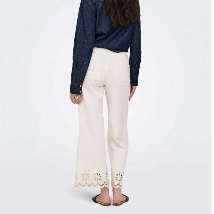 ONLY ONLMADISON HW CROP WIDE BRO ANGL DNM GUA ECRU