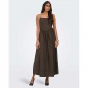 ONLY ONLLIKARA STRAP WAIST LONG DRESS WVN BROWN ONLY ONLLIKARA STRAP WAIST LONG DRESS WVN BROWN