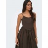 ONLY ONLLIKARA STRAP WAIST LONG DRESS WVN BROWN ONLY ONLLIKARA STRAP WAIST LONG DRESS WVN BROWN