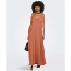 ONLY ONLMADELI OAKLYN STRAP LONG DRESS WVN ORANGE