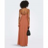 ONLY ONLMADELI OAKLYN STRAP LONG DRESS WVN ORANGE