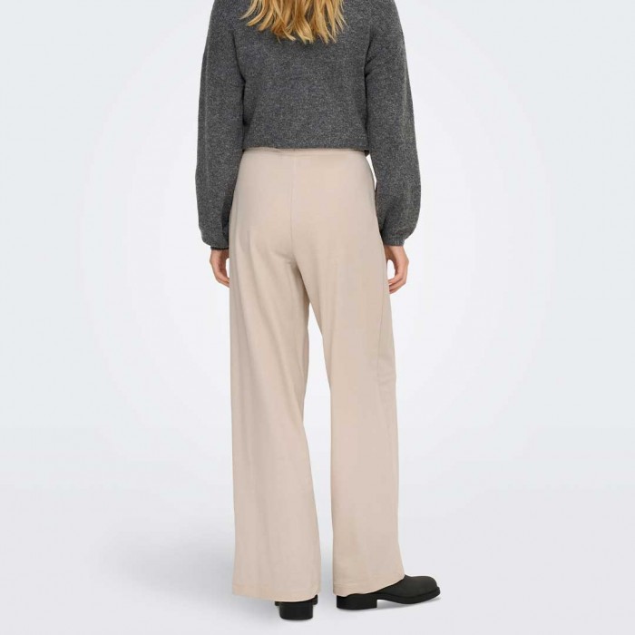 ONLY ONLSAKURA LOOSE PULL UP PANTS WVN ECRU
