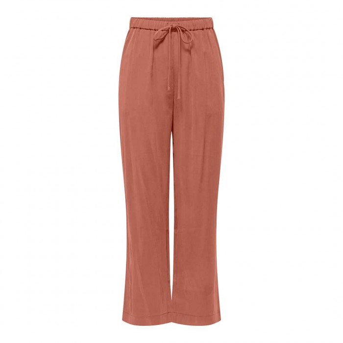 ONLY ONLMADELI OAKLYN LONG PULL UP PANTS WVN ORANGE