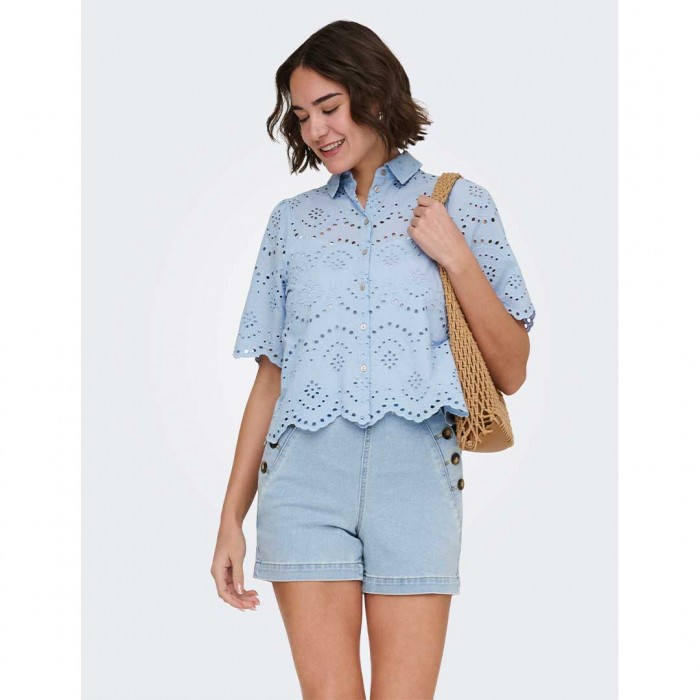 ONLY ONLVALAIS S/S SHIRT WVN NOOS CIEL