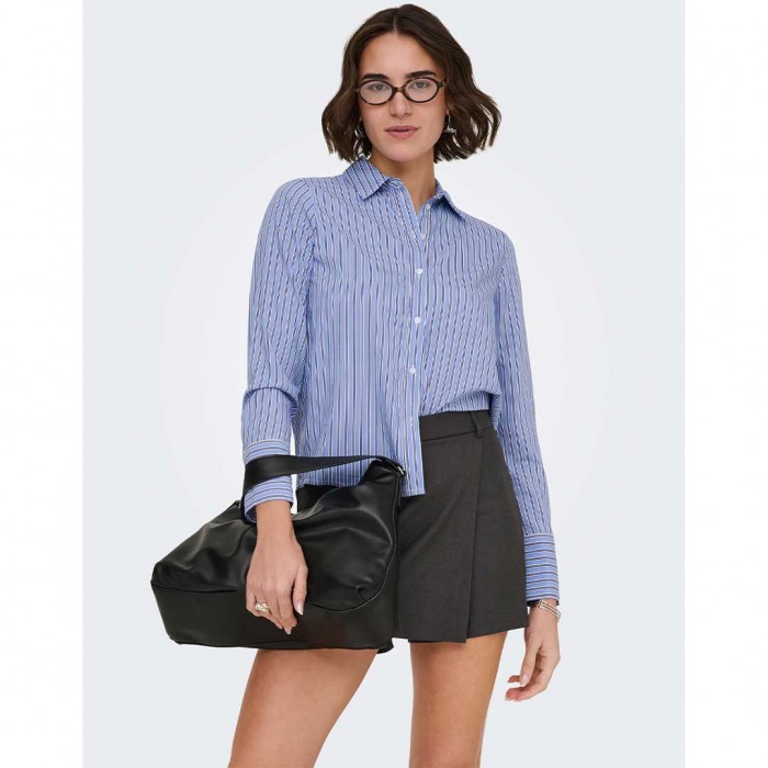 ONLY ONLBERIT LIFE L/S SHIRT NOOS WVN BLUE/CIEL