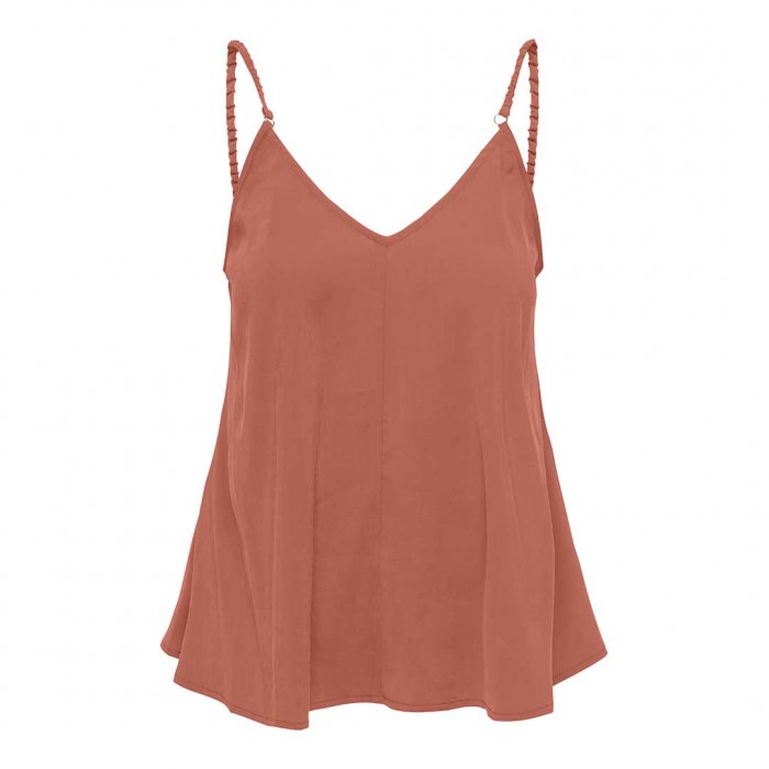 ONLY ONLMADELI OAKLYN STRAP TOP WVN ORANGE