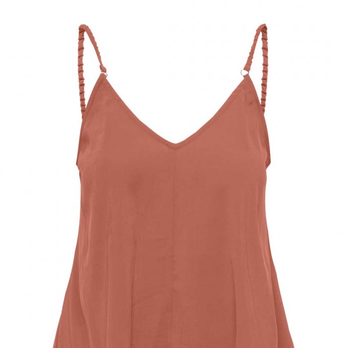 ONLY ONLMADELI OAKLYN STRAP TOP WVN ORANGE