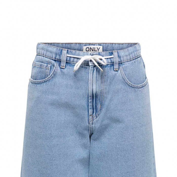 ONLY ONLHOPE HW WIDE STRING SHORTS DNM PIM LIGHT BLUE