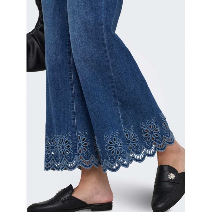 ONLY ONLMADISON HW CROP WIDE BRO ANGL DNM GUA BLUE