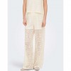 ONLY ONLLIAN LACE WIDE PANTS JRS ECRU ONLY ONLLIAN LACE WIDE PANTS JRS ECRU