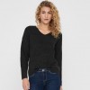 ONLY V-NECK KNITTED PULLOVER Grey / Dark Grey Melange