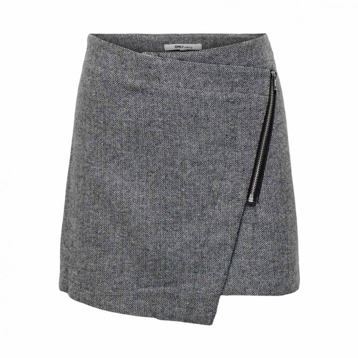 ONLY ONLCORA HW WRAP HB SKIRT TLR GREY