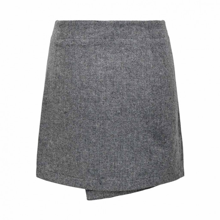 ONLY ONLCORA HW WRAP HB SKIRT TLR GREY